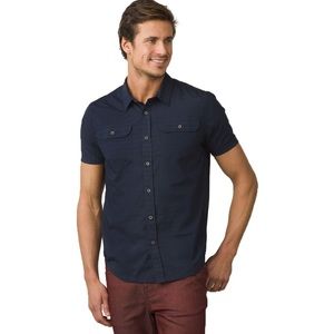 (B4) prAna Men's Nautical Cayman Short Sleeve Shirt, Size XS, NWT
